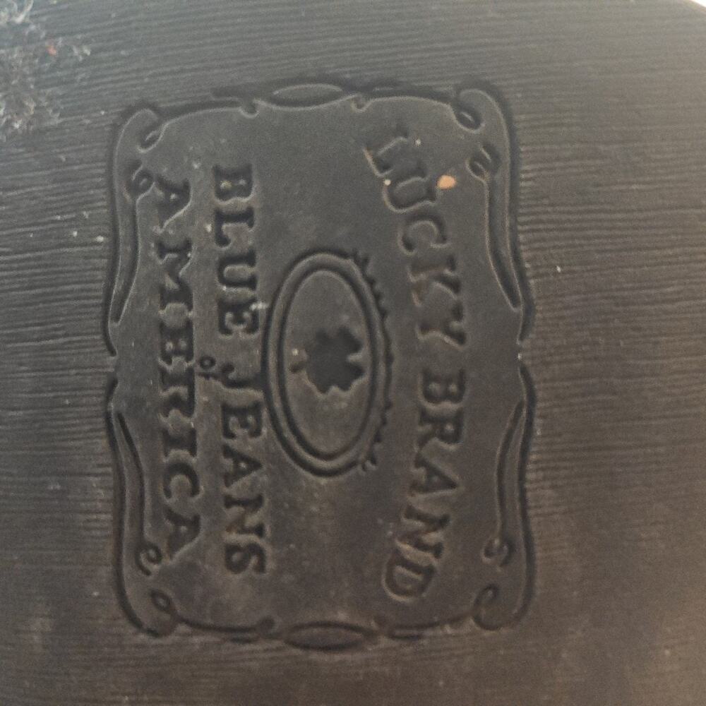 Size 10m black boots womens short heal lucky‎ jeans - Picture 8 of 8
